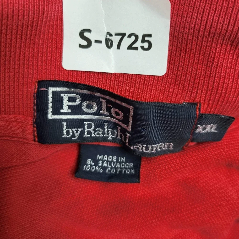 Polo Ralph Lauren Men Polo XXL Red Short‎ Sleeve Y2K